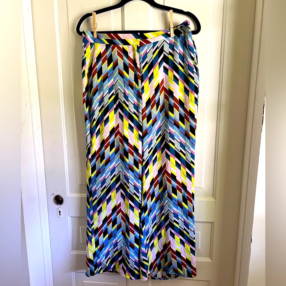 Vince Camuto striped wide leg pant 6 colorful
